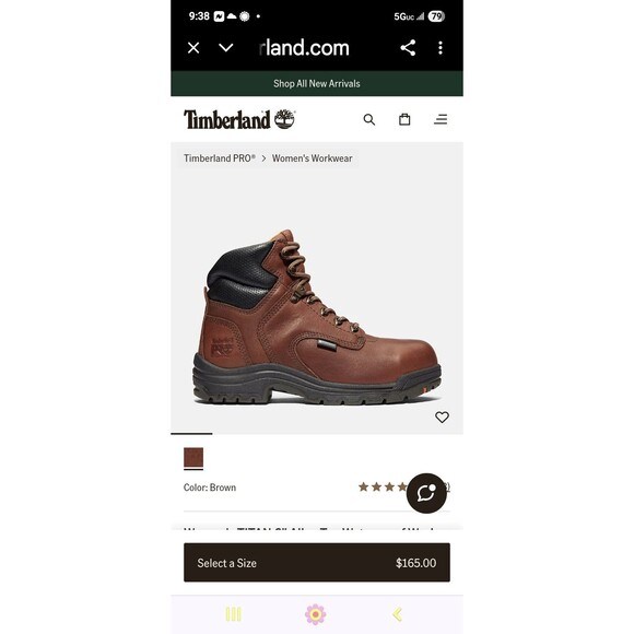 Timberland PRO TiTAN Wms 7.5 W Alloy Toe Work Boot  Leather 6in Waterproof  EUC - Picture 7 of 7